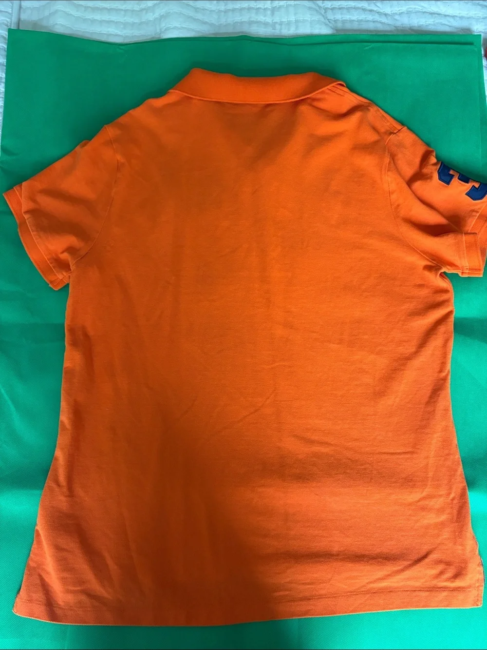Polo by Ralph Lauren Men’s Orange Polo with Embroidered Players/ custom slim fit